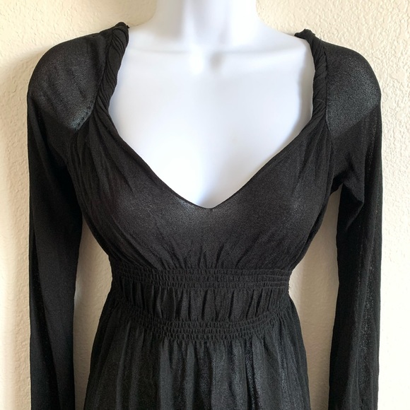 AX Armani Exchange | babydoll silk V neck blouse - Picture 2 of 5